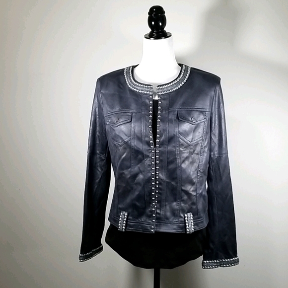 Ness Women's Faux Leather Jacket Size Small - Picture 9 of 9